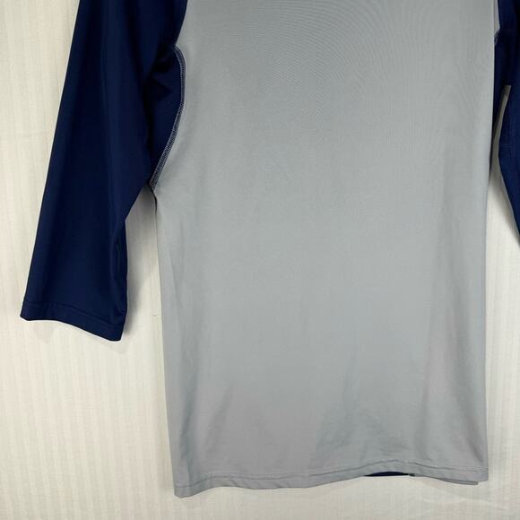 Nike Pro MLB Gray Navy Blue Long Sleeve Performance Sport Shirt Men’s Size Small - Picture 4 of 7